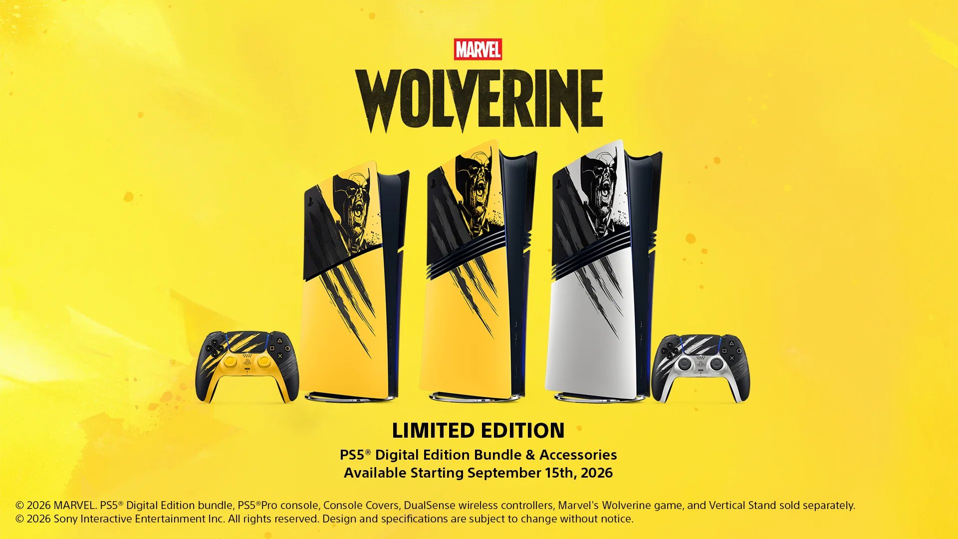 PS5 edición limitada de Marvel’s Wolverine junto a controles DualSense especiales