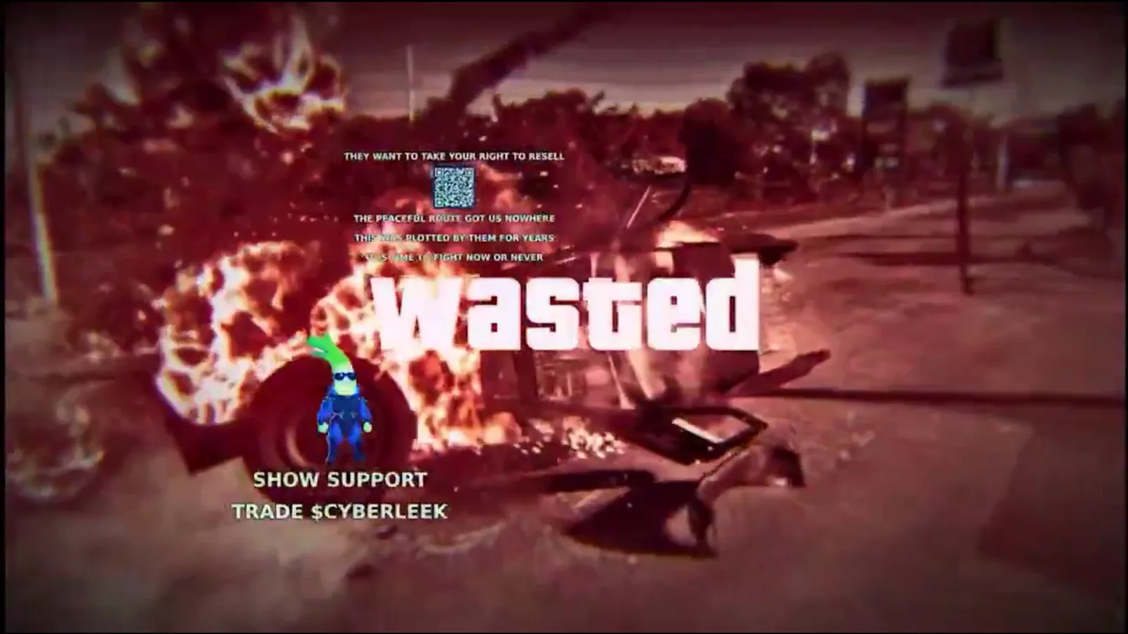 GTA VI texto WASTED